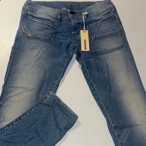 Diesel Women's Classic Blue Straight Leg Jeans‎
